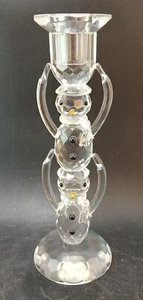 Lenox Snowman Crystal Candlestick Holder, Mint - Picture 1 of 9