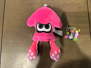 Splatoon Plush Pink Squid Inkling San-ei 9 Inch Plush Little Buddy With Tags - Picture 1 of 9