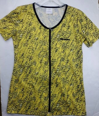 Camiseta deportiva de ciclismo Gonso unisex con cremallera completa amarilla talla D38 De colección Foto 1 de 4