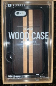 +RECOVER Wenge/Maple Wood Case for iPhone 6 GENUINE WOOD EXTERIOR NEW - Picture 1 of 2