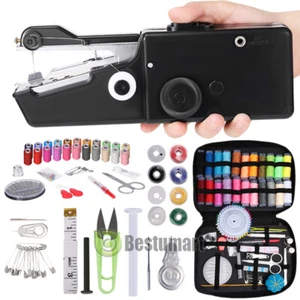 Mini DIY Portable Sewing Machine Tailor Stitch Hand-held Home Travel Cordless A+ - Picture 1 of 34