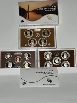 2015 S UNITED STATES MINT PROOF SET. 14-PROOF COINS ALONG WITH OGP AND COA. - Image 1 of 4