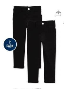 The Children’s Place Girls Black Ponte Knit Pull On Jeggings 2 Pack Size 4 NWT - Picture 1 of 5