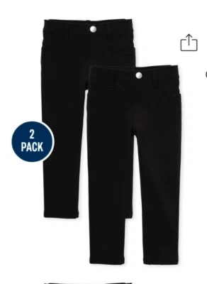 The Children’s Place Girls Black Ponte Knit Pull On Jeggings 2 Pack Size 4 NWT - Изображение 1 из 4