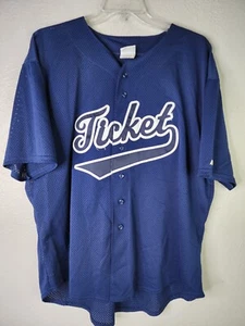 Vintage "BIKE" Baseball Jersey XXL Ticket Spellout Stitched JUB JUB #35 Buttons - Picture 1 of 15
