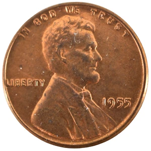 Moneda de un centavo Lincoln Wheat 1955 de Estados Unidos - Imagen 1 de 2