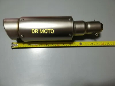 TERMINALE MOTO SCARICO SCOOTER UNIVERSALE 51mm SILVER ACCIAIO TONDO - Immagine 1 di 2