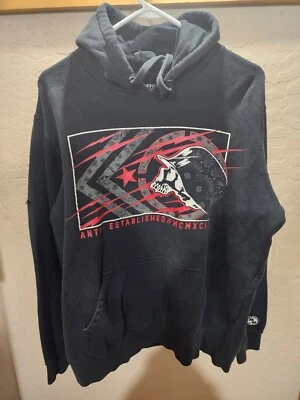 Metal Mulisha Hoodie Men's Large Y2K Style Pullover Skull & Helmet - Image 1 of 4