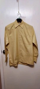 Ermenegildo Zefna Made in Italy Light Yellow Shirt Sz M Long Sleeve Pocket - Picture 1 of 12