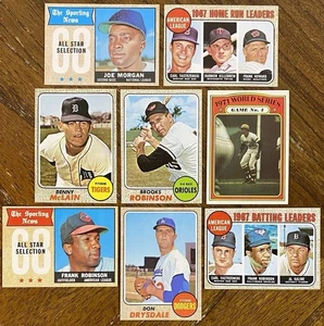 1968-72 TOPPS HOF/STAR CARD LOT CLEMENTE,BROOKS ROBINSON, JOE MORGAN EX-NM READ - Bild 1 von 22