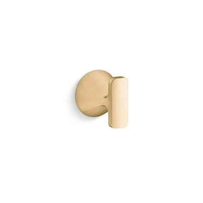 KOHLER Cursiva K-R26690-2MB J-Hook Robe Hook in Vibrant Brushed Modern Brass - Image 1 of 3