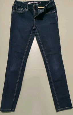 Mossimo Supply Co Jeans Womens 7 Skinny Fit 6 Blue Dark Wash Stretch Denim  - Image 1 of 4