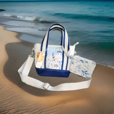 ¡NUEVO CON ETIQUETAS! Bolso Bandolera de Lona C&C California "GRECIA" Muñequera a Juego  Foto 1 de 4