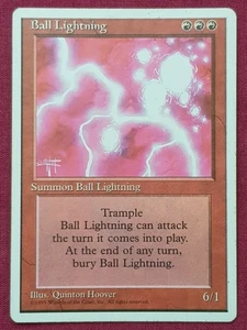 Magic The Gathering 4TH EDITION BALL LIGHTNING red card MTG FOURTH - Picture 1 of 2