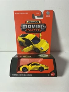 2025 Matchbox Moving Parts 2020 PORSCHE 911 CARRERA 4S Yellow NEW Near Mint - Picture 1 of 3