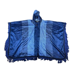 Poncho Pullover Ligero 100% Lana ALPACA con Capucha UNISEX Boho Festival Étnico - Imagen 1 de 5