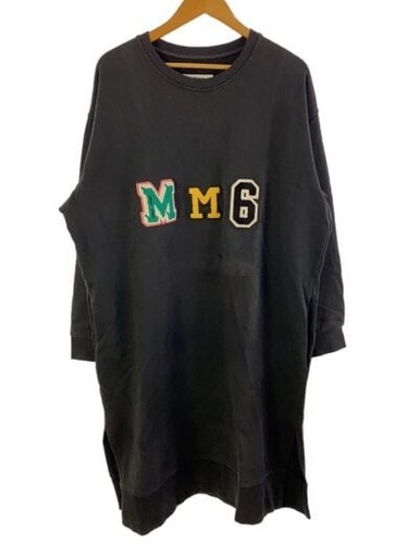 MAISON MARGIELA Abito MM6 Sbiadito Manica Lunga M Cotone Nero s52ct0517
