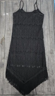 Vestido ROMEO + JULIETA Mujer Negro Vaina Bordada Encaje Mediano Nuevo con Etiquetas (ver fotos) Foto 1 de 4