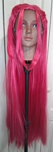 KPop Dämonenjäger Mira Erwachsene Perücke lang rosa Anime Cosplay Zöpfe Kostüm NEU - Bild 1 von 7