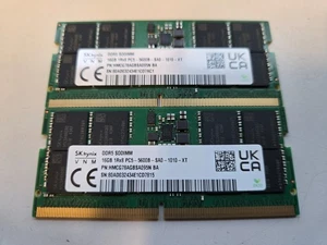 Gebrauchter Hynix 32GB (2GBx16) 1Rx8 PC5-5600B DDR5 SODIMM Laptop Arbeitsspeicher Ram - Bild 1 von 2