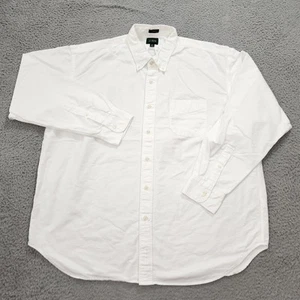 J Crew Shirt Mens Extra Large White Button Down Oxford Giant Fit Oarsman OCBD - Picture 1 of 12