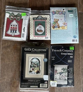 Vintage Kreuzstich-Set Weihnachten Urlaub, Hase, Baby Nadelspitze Neu Menge 5 - Bild 1 von 23