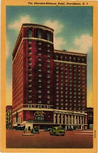 Vintage Sheraton-Biltmore Hotel Providence RI Leinen Postkarte von Berger Bros - Bild 1 von 2