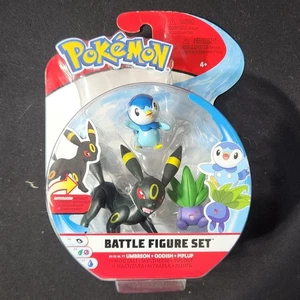 Nuevo en caja Pokemon Battle Umbreon, Oddish, Piplup 3 piezas conjunto de figuras de batalla juguete de acción - Imagen 1 de 2