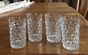 FOSTORIA AMERICAN FLAT ICE TEA GLASSES, STRAIGHT SIDES & RIMS - 5 1/4" LOT OF 4 - Picture 1 of 9