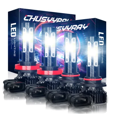 Kit de 4 piezas de faros LED 9005 alto+h11 luces bajas para Toyota Tundra 2007-2013 Foto 1 de 4