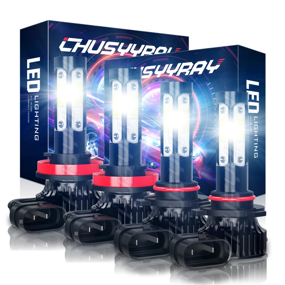 Kit de 4 piezas de faros LED 9005 alto+h11 luces bajas para Toyota Tundra 2007-2013 Foto 1 de 4