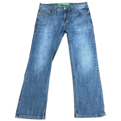 Rock & Roll Denim Jeans Men's 36x32 Pistol Straight Leg Medium Wash Distressed - Image 1 of 3