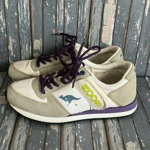 Kangaroos Roos Combat White Gray ZIP POCKET Sneaker Shoes Size 6 - Picture 1 of 13