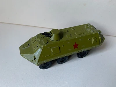 РЕДКАЯ советская заводная металлическая механическая игрушка БТР. Армейский автомобиль СССР звезда модель 1:43 - Изображение 1 из 4