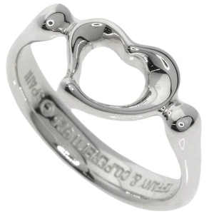 TIFFANY&Co.  Open heart Ring Silver  Ladies [Used] - Picture 1 of 8