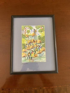 Pierre Henri Philippe Water Color Of Jamaican Scene 9 3/4” X 12 3/4” - Picture 1 of 13