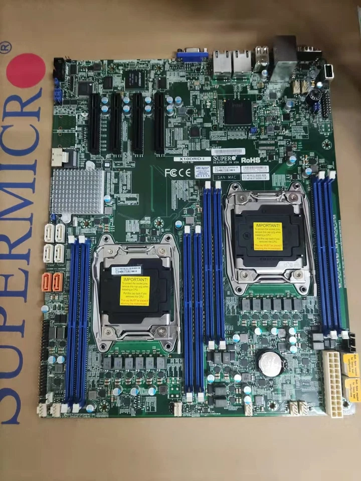 Supermicro X10DRD-I Xeon E5-2600 v3 LGA-2011 E-ATX server Motherboard. - Image 1 of 1