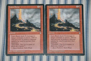 Vintage Magic the Gathering -- Lava Burst 2x -- Era Glaciale - Foto 1 di 2