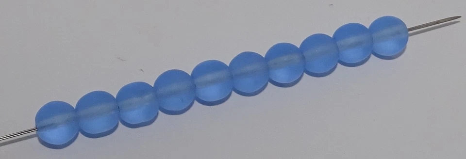 Glasperlen gefrostet  *FARBAUSWAHL* 6mm - 8mm Polaris Effekt Perlen Schutzengel  - Bild 1 von 1