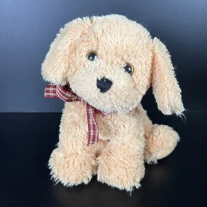 Ty Golden Labrador Retriever Puppy Dog Plush 2009 Red Plaid Bow Stuffed Toy - Picture 1 of 7