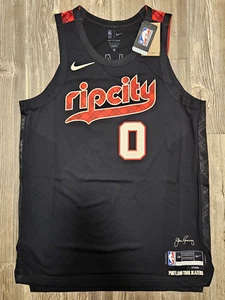 Nike Damian Lillard Portland Trail Blazers RIP CITY Authentic ADV Jersey Sz 48+2 - Picture 1 of 14