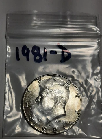1981-D Kennedy Half Dollar, Circulated but NICE ! Cover