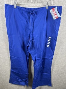NWT Cherokee Workwear Scrub Flare Bottom Blue 4101P Style Size Petite XL - Picture 1 of 9