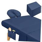  9Pcs 3Set Massage Table Sheets Set Include Massage Bed Sheets Navy Blue