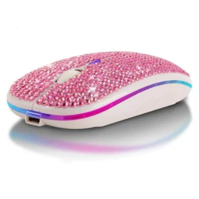 Bluetooth MouseBling Dazzling 2.4GHz Rechargeable Wireless Mouse Slim Mouse w... - Image 1 of 4