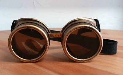 Steampunk Goggles Cosplay Glasses with Rubber Band Vintage Dieselpunk - Image 1 of 4