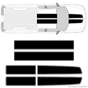 EZ Rally Racing Stripes 3M Vinyl Stripe Graphic Decals for Dodge Dakota - Picture 1 of 7