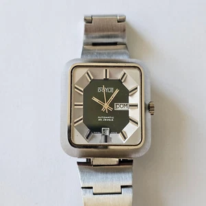 DOYLE-"4 ATM"-WATERPROOF-AUTOMATIC-ACCIAIO-ETA 2789-OVERSIZE(35,5 X 39 MM)-RARO - Picture 1 of 24