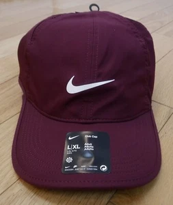 NWT NIKE Dri-Fit Club Featherlight Tennis/Running Adult Adj Hat-Size L/XL MAROON - Picture 1 of 6