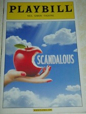 SCANDALOUS: Playbill, Neil Simon Theatre, Oct 2012 staring CAROLEE CARMELLO